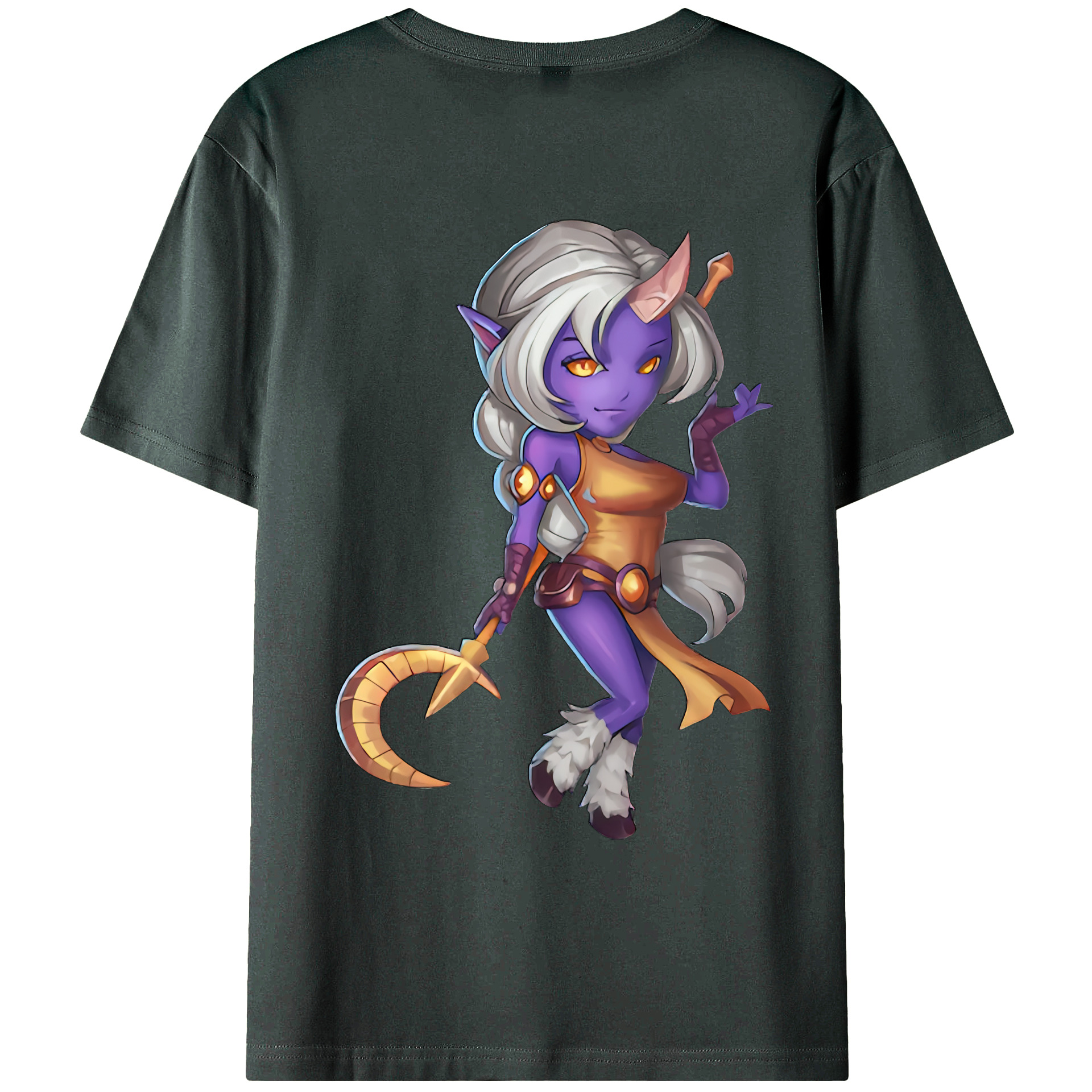（画像用） リーグ・オブ・レジェンド League of Legends LOL 綿100％ メンズ半袖Tシャツ（バックプリント） 通気性